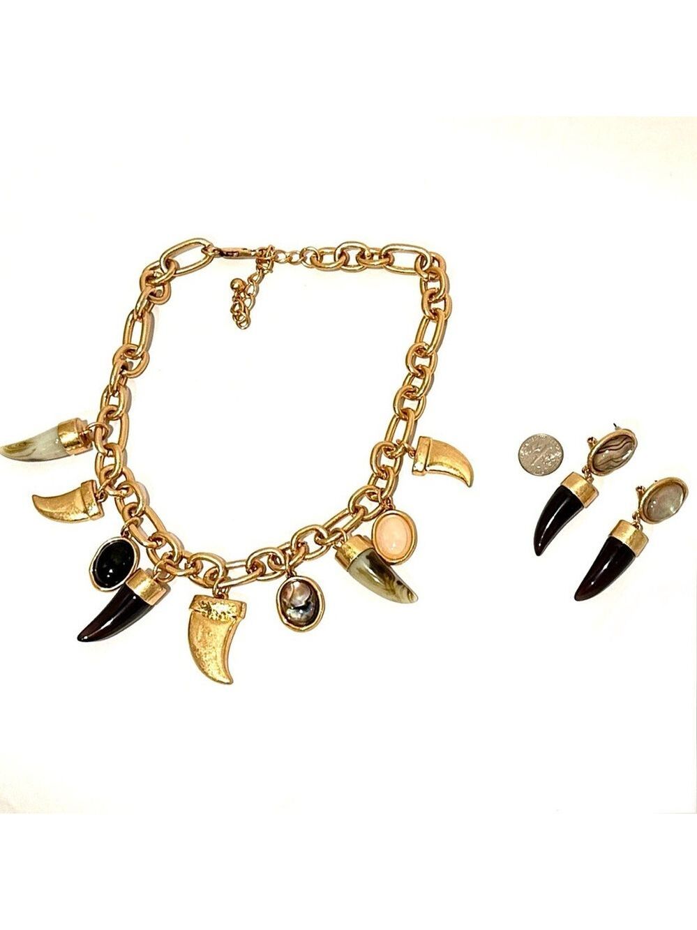 ZARA | Golden 2” Dark Tortoise Faux Horn Drop Earrings | NWOT - Picture 5 of 7